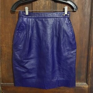 Vintage 80’s Purple Leather Skirt